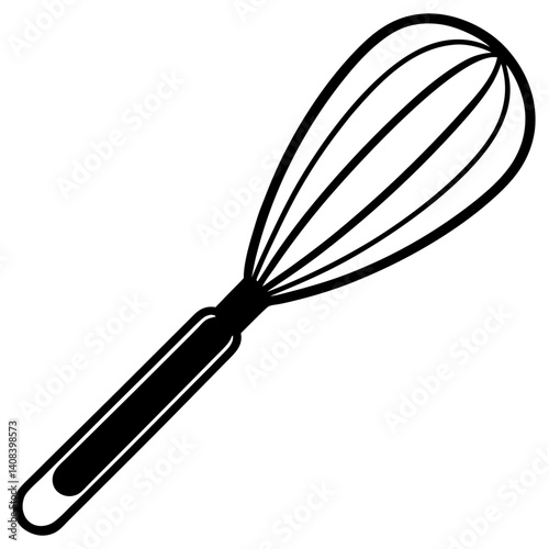 kitchen whisk isolated on white