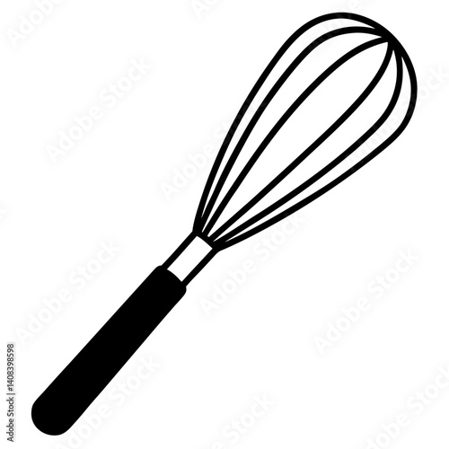 kitchen whisk isolated on white