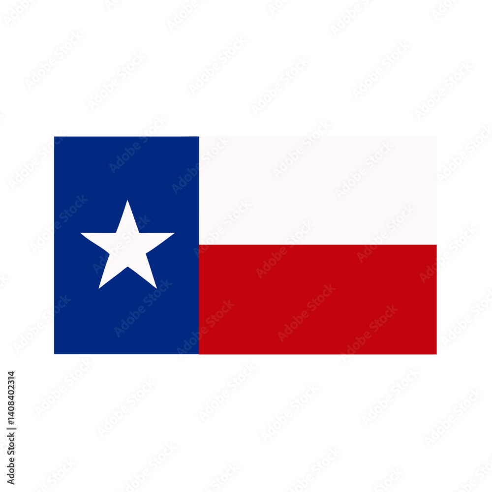 Texas flag icon vector illustration in blue, white, and red Texas flag icon vector illustration in blue, white, and red