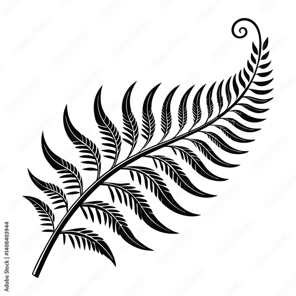 Fototapeta premium Floral & Plant Silhouette Vector illustration