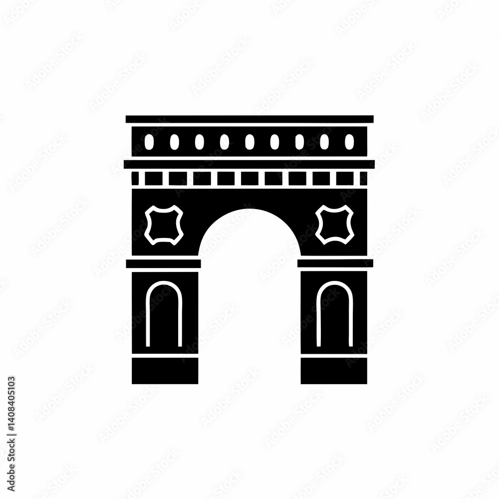 Fototapeta premium creative details Roman Arch Icon Vector Illustration