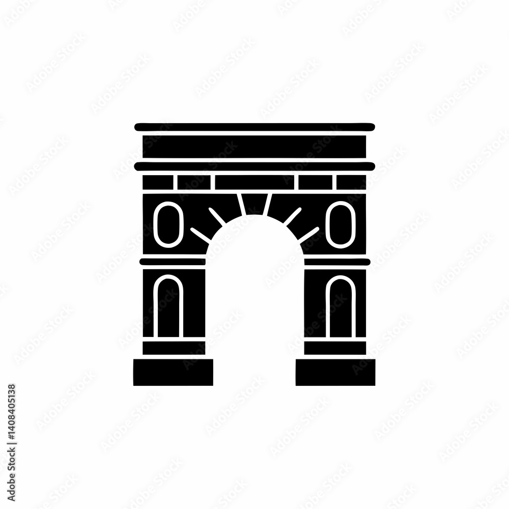 Fototapeta premium creative details Roman Arch Icon Vector Illustration