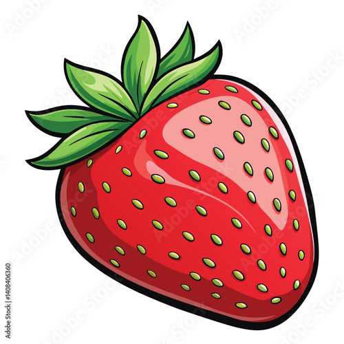 Vibrant Strawberry Illustration