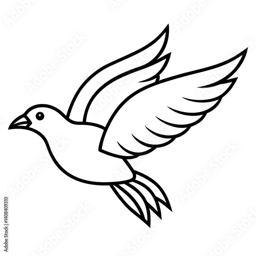 Elegant Birds Line Art Vector Illustration | Minimalist Bird Drawings | Hand-Drawn Bird Sketch | Flying Birds Silhouette | Nature-Inspired Bird Artwork for Logos, Prints, Crafts, and Wall Art | Digita