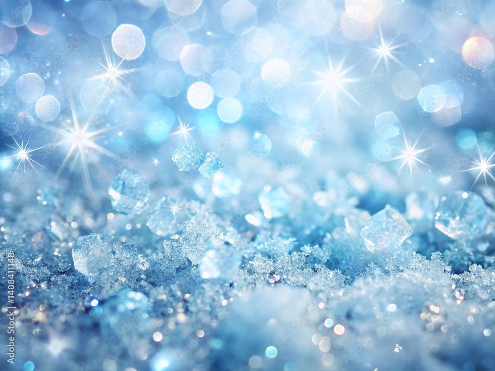 Captivating abstract background featuring glacier blue frost and sparkling ice crystals Captivating abstract background featuring glacier blue frost and sparkling ice crystals
