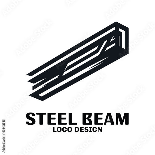 Steel Beam Vector Logo Design