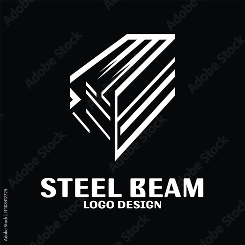 Steel Beam Vector Logo Design