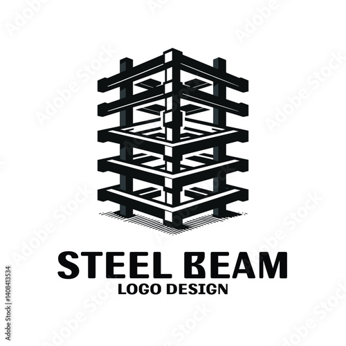 Steel Beam Vector Logo Design