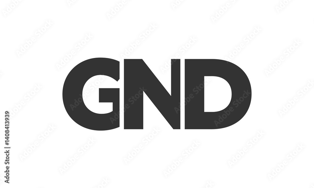GND logo design template with strong and modern bold text. Initial based vector logotype featuring simple and minimal typography. Trendy company identity. GND logo design template with strong and modern bold text. Initial based vector logotype featuring simple and minimal typography. Trendy company identity.