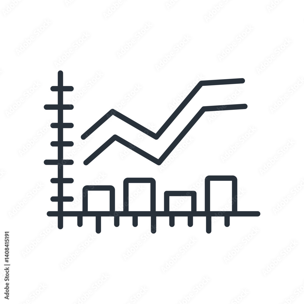 chart area icons isolated on White Background. Flat style design chart area icons isolated on White Background. Flat style design