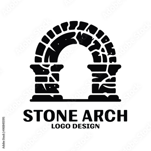 Stone Arch Vector Logo Design