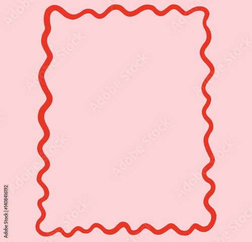 Wavy frame whimsical illustration.