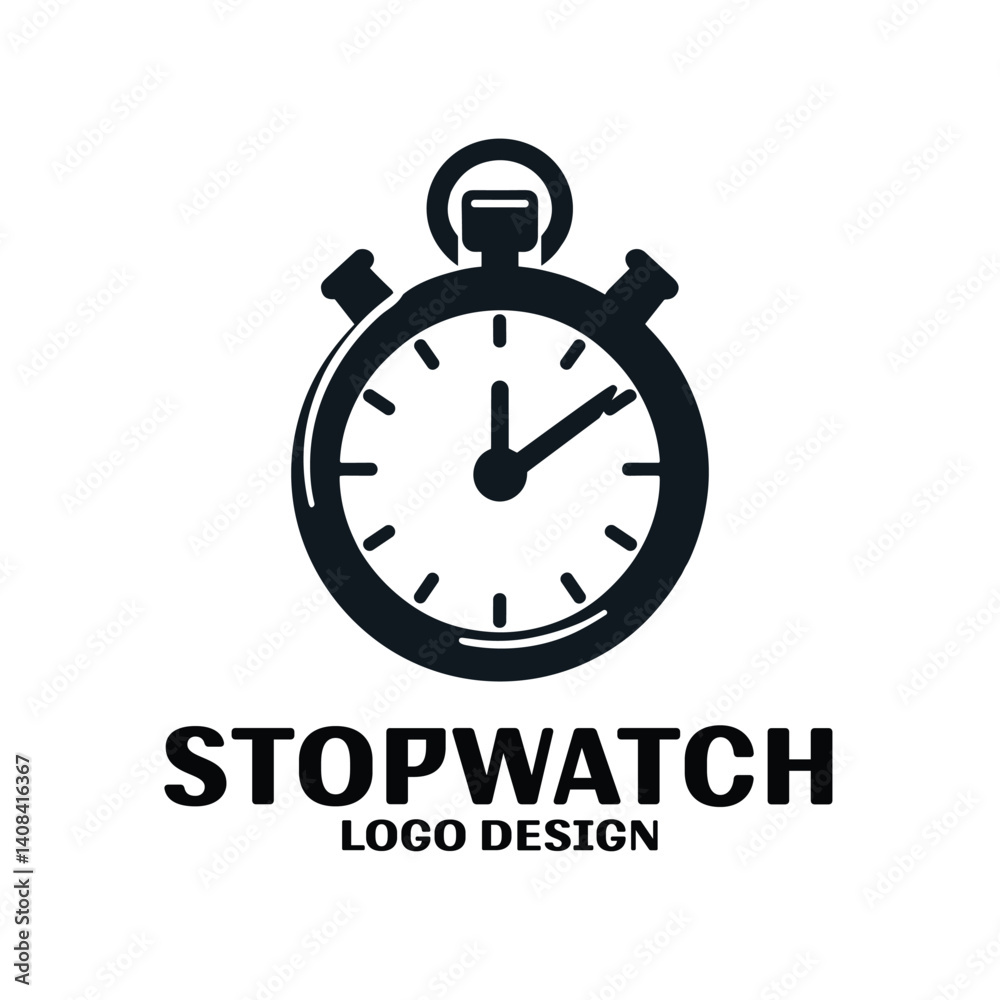 Stopwatch Vector Logo Design Stopwatch Vector Logo Design