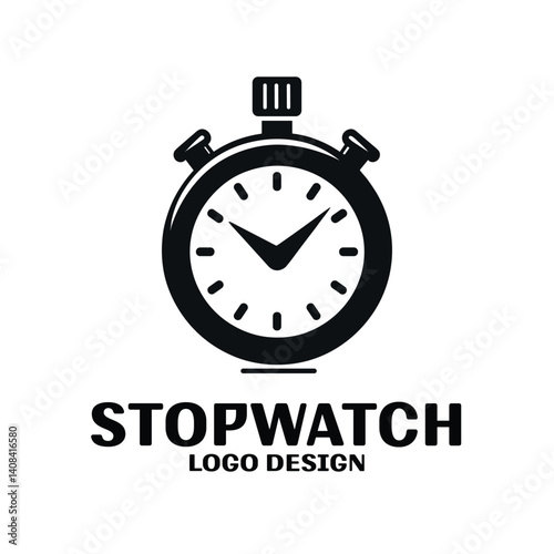 Stopwatch Vector Logo Design