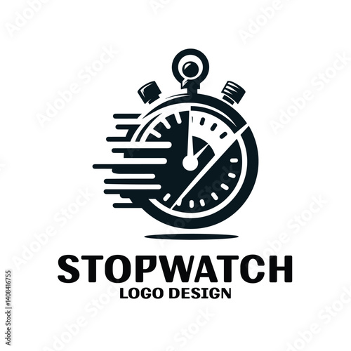 Stopwatch Vector Logo Design