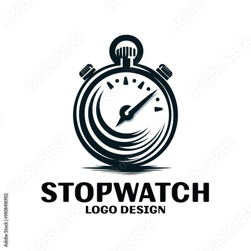 Stopwatch Vector Logo Design