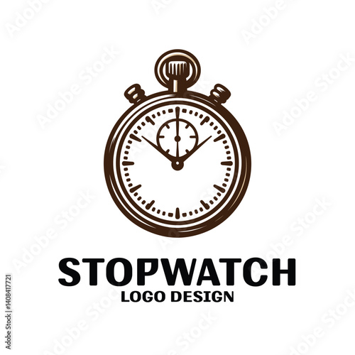 Stopwatch Vector Logo Design