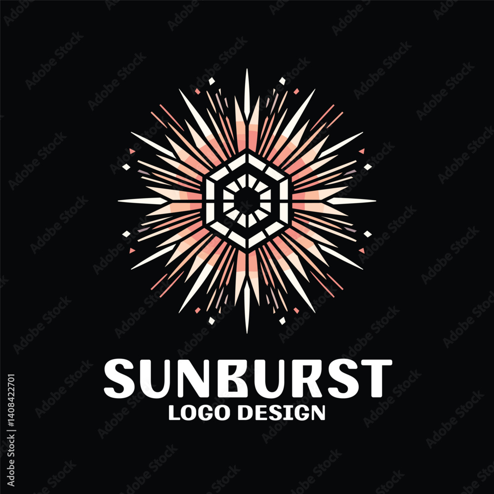 Sunburst Vector Logo Design Sunburst Vector Logo Design