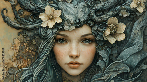 A journalist s investigative capturing the essence of ancient augury and mystical symbolism. Fae-Touched Smith. Illustration