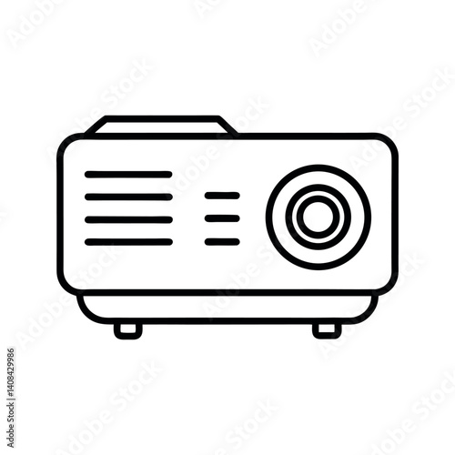 presentation projector equipment av outline