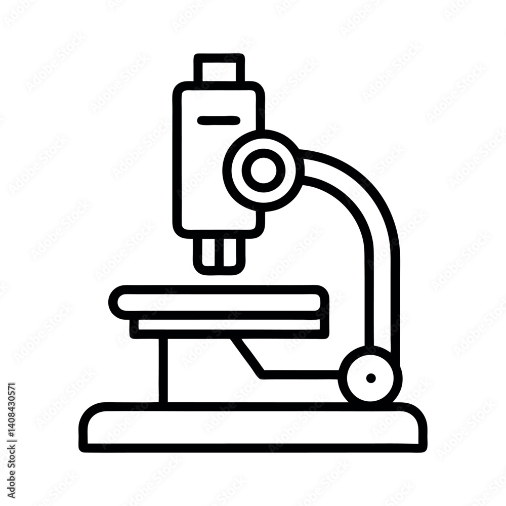 microscope scientific device outline illustration microscope scientific device outline illustration