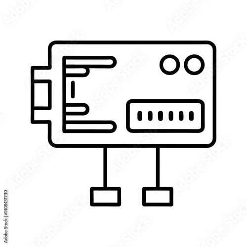 nic card outline vector white background