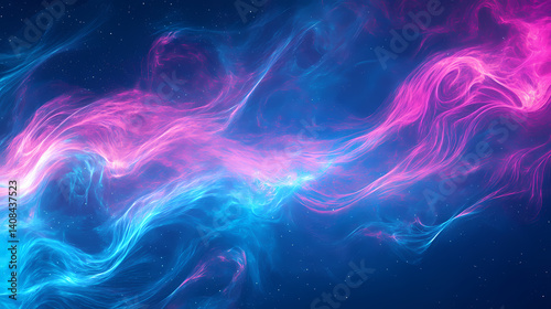 Speed blue, cyan and white light, neon glowing rays lines. colored, hyper jump. abstract creative neon color speed background. space blurry Galactic Fibers. Illustration