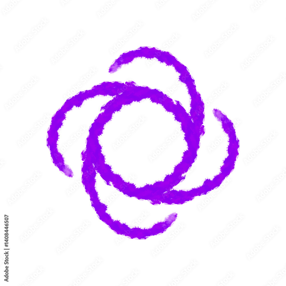 Naklejka premium symmetrical purple abstract 2d logo asset on transparent background