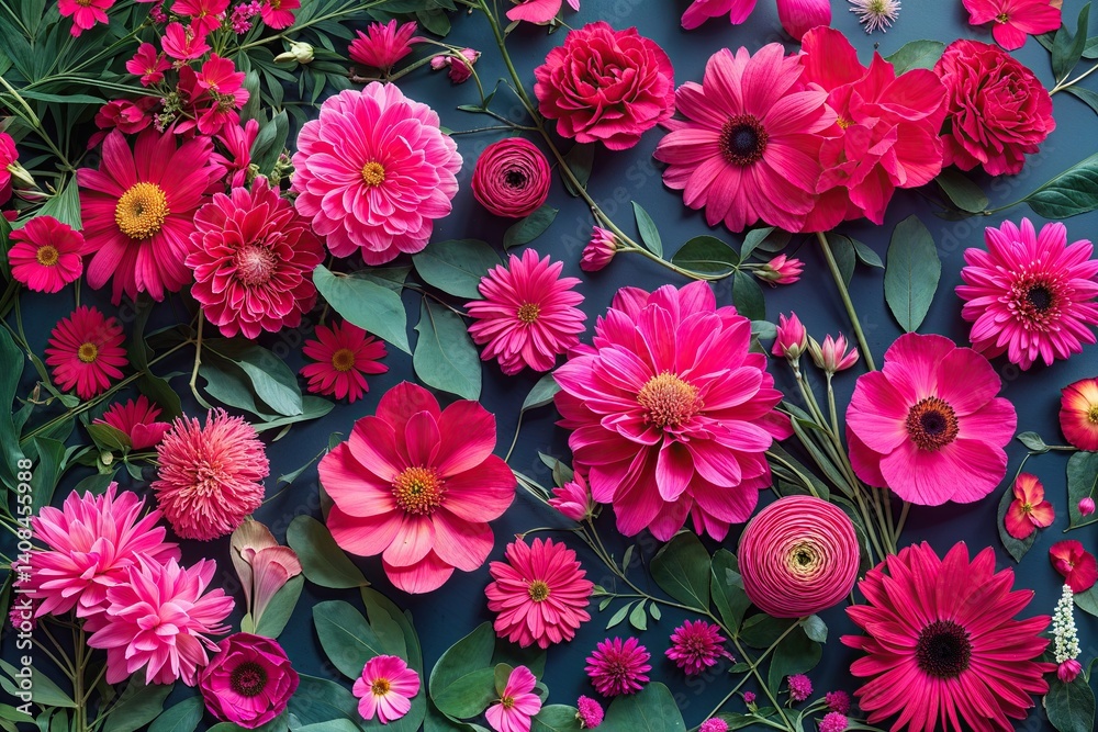 custom made wallpaper toronto digitalLively Hot Pink Flower Arrangements for Summer Energy and Happiness