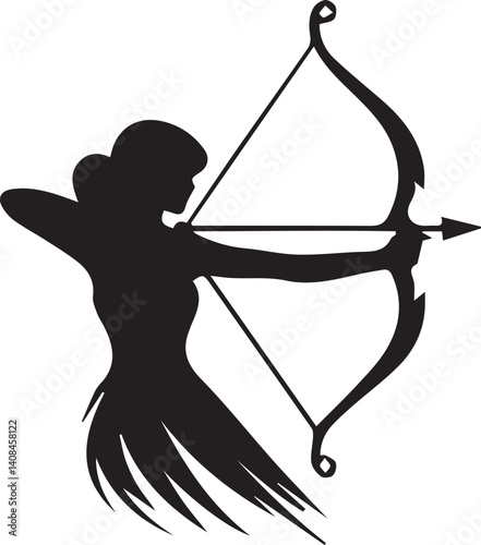 archery silhouette vector EPS 