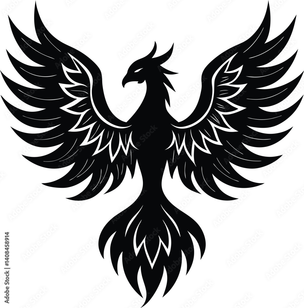 Obraz premium Phoenix silhouette, phoenix png