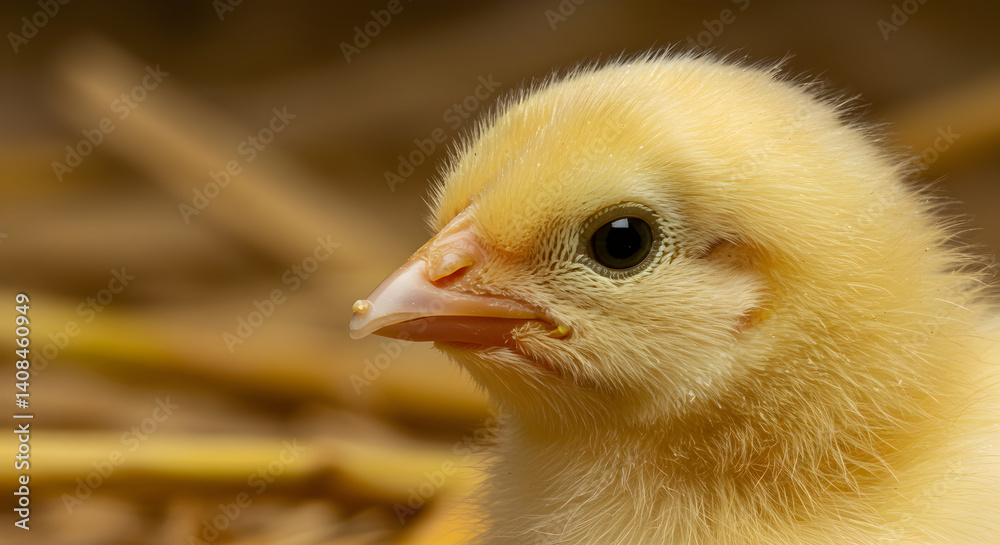 Close Up Portrait Of Yellow Chick Over Textured Natural Background Close Up Portrait Of Yellow Chick Over Textured Natural Background