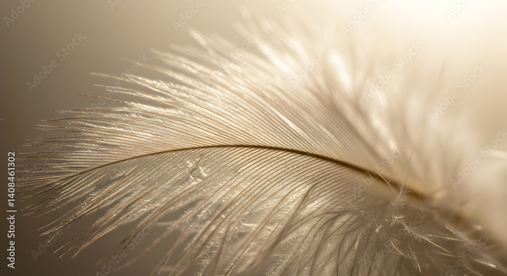 Obraz premium Delicate Beauty Of A Single Feather Lightness And Detail Highlighted