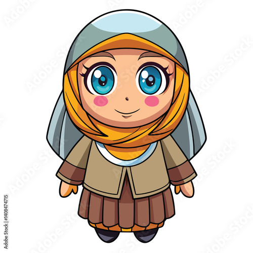Cartoon girl in hijab (4)