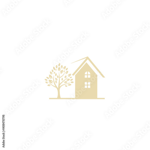 House and tree logo design
