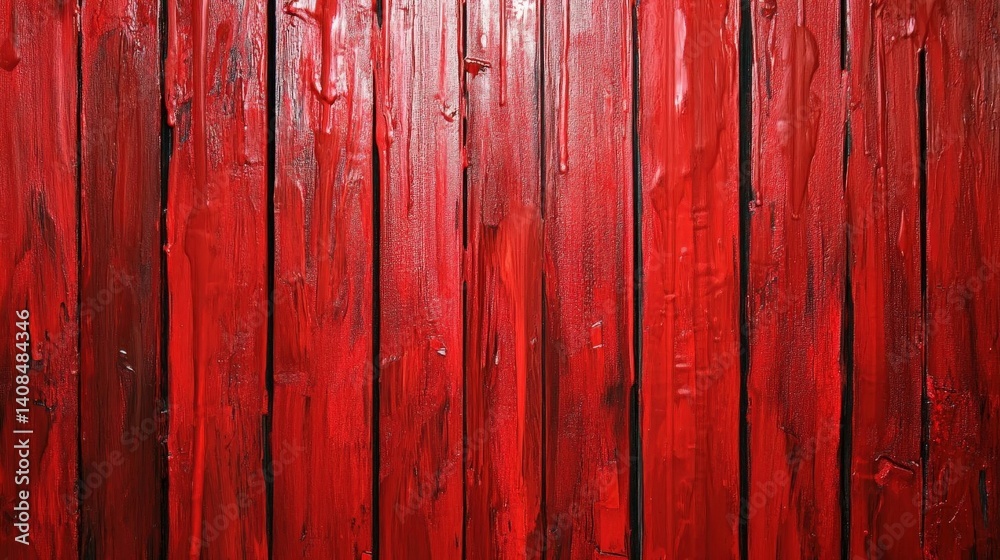 Red oil paint texture on a vertical wooden wall, featuring a vibrant red surface with dripping paint for an artistic and bold backdrop. Red oil paint texture on a vertical wooden wall, featuring a vibrant red surface with dripping paint for an artistic and bold backdrop.