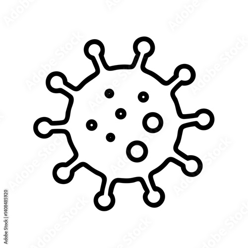 Virus Molecule icon, vector