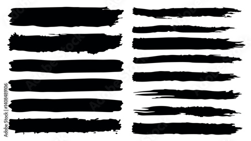 Wallpaper Mural set of grunge brush strokes Torontodigital.ca