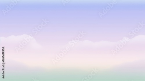 Soft Pastel Sky Background with Clouds for Serene Designs