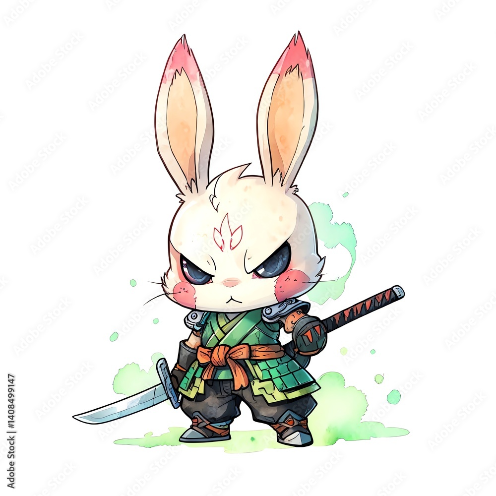 Adorable Samurai Rabbit Warrior Adorable Samurai Rabbit Warrior