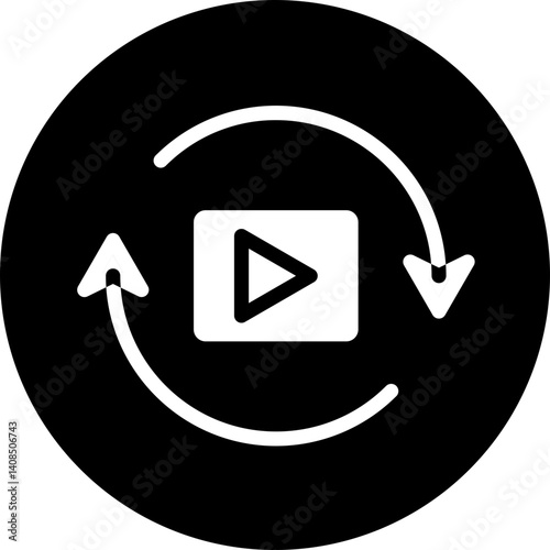 Stream Sync vector icon style