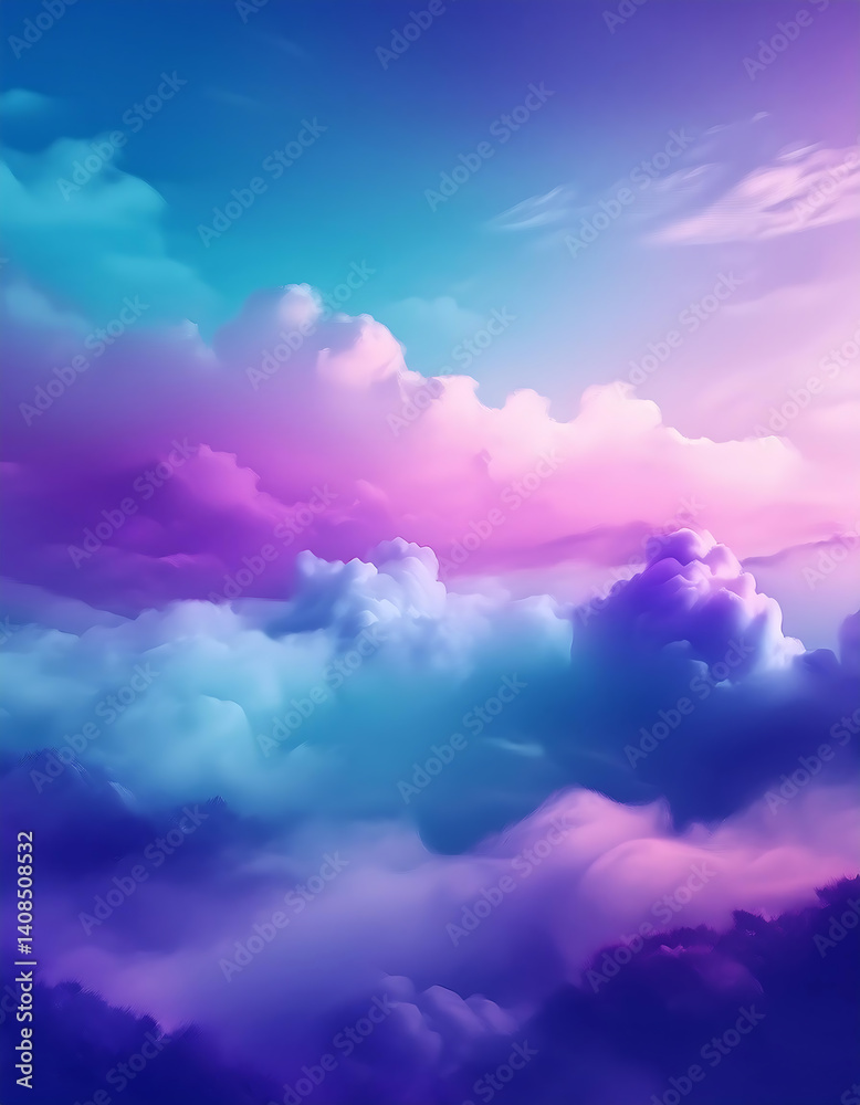 Naklejka premium blue sky and clouds for wallpaper background
