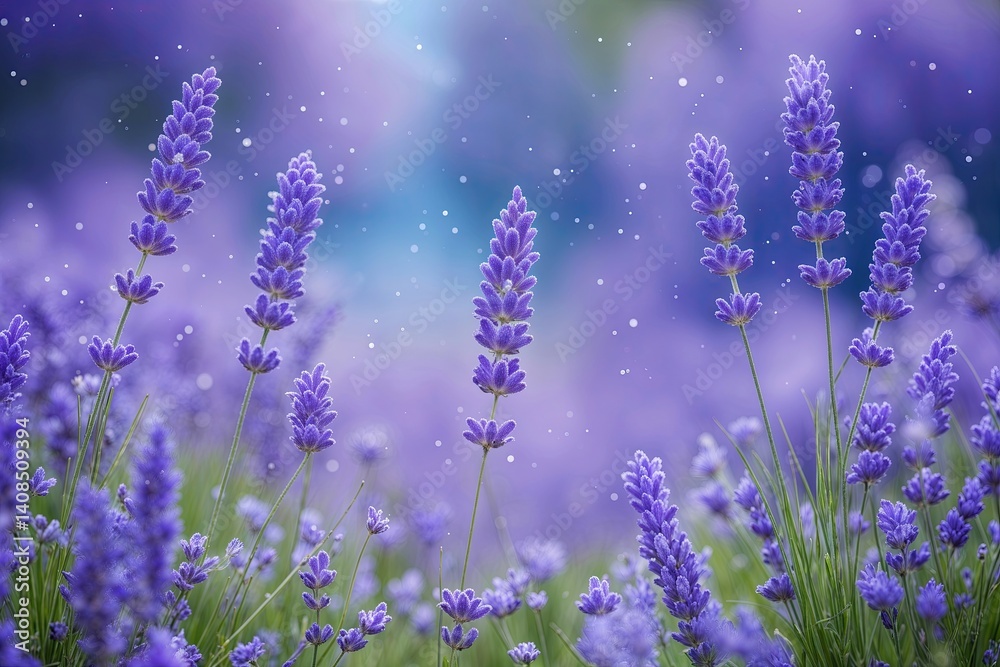 Obraz premium Whimsical Lavender Blue Backgrounds for Dreamy Nature-inspired Decor