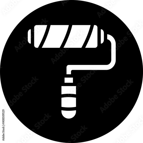 Paint roller vector icon style