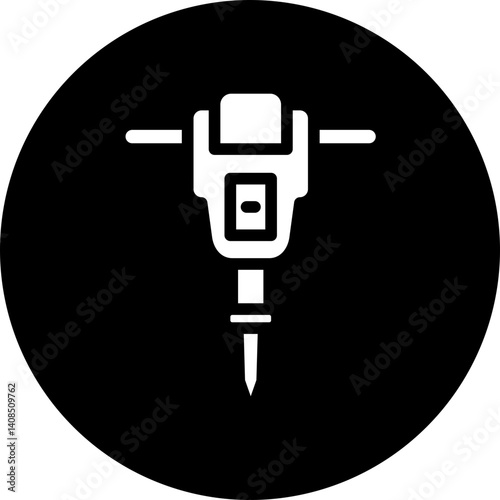 Jackhammer vector icon style