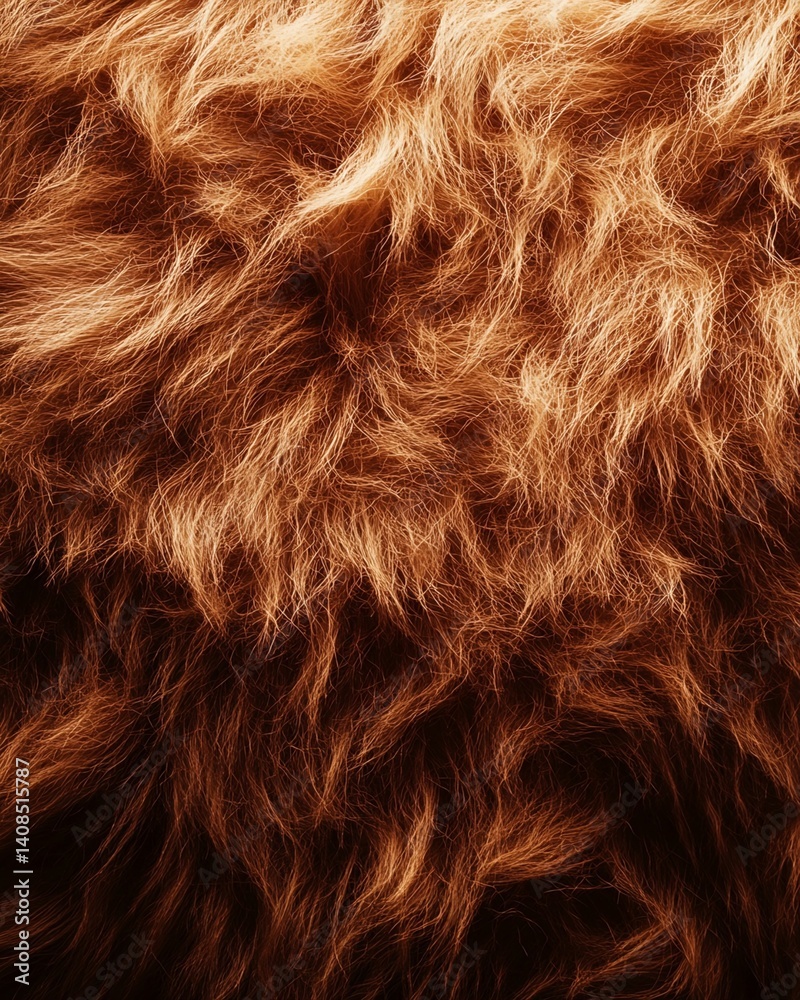 Naklejka premium Reddish-Brown Fur Texture
