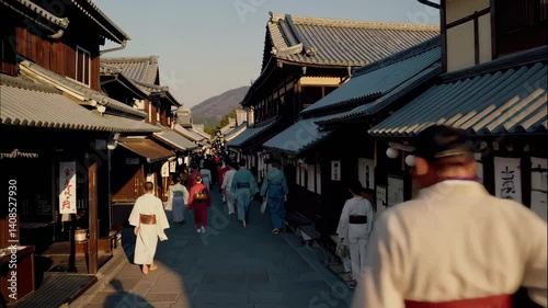 Wallpaper Mural Wooden Homes and Wandering Souls in an Ancient Japanese Town Torontodigital.ca