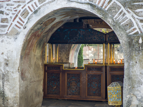 Obraz na płótnie Medieval Bachkovo Monastery, Bulgaria w salonie