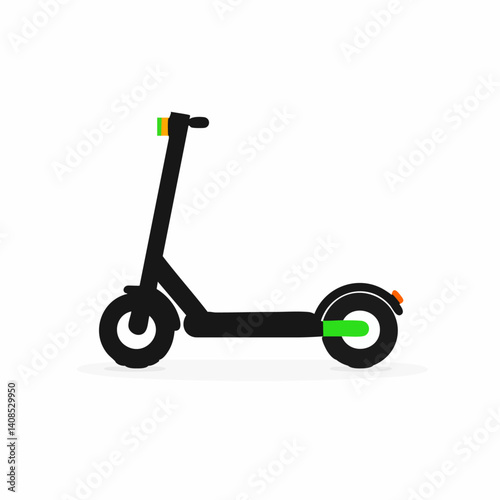 Electric Scooter - Vector icon, isolated on white background  -  
