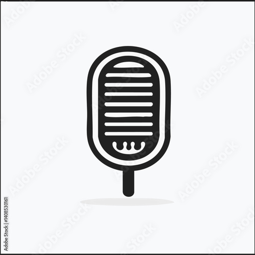 Voiceover - Vector icon, isolated on white background  -  